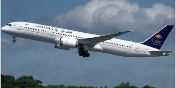 Prez. takes a Saudia flight from the Maldives to Singapore.