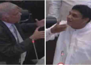 Sajith and Ranil argue in the Parliament!