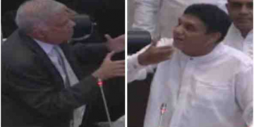 Sajith and Ranil argue in the Parliament!