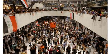 Iraqi protesters storm the parliament in Baghdad’s Green Zone