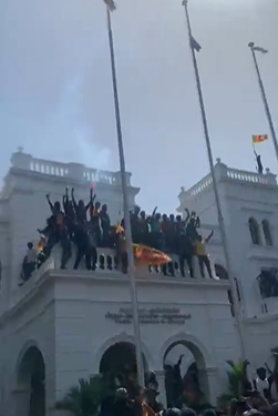Protestors enter Prime Minister’s Office in Colombo
