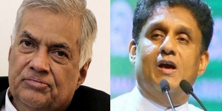 Ranil Sajith engaging in friendly banter at the party leaders’ meeting! Don’t go filling ministries! The opposition can participate through parliament committees!