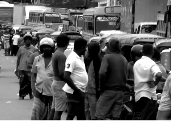 A senior citizen dies in a fuel queue, the 15th such death this year.