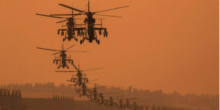 Sudden war exercise by people’s liberation army china
