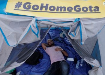Sri Lanka protesters divided on leaving main camp amid crackdown