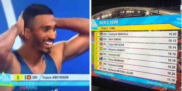 Yupun wins bronze at 100 meters in CW Games 2022