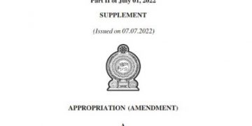 Amended Appropriation Bill presented to Parliament