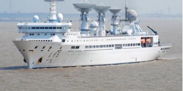 Yuan Wang 5 mapping Indian Ocean after leaving Sri Lanka