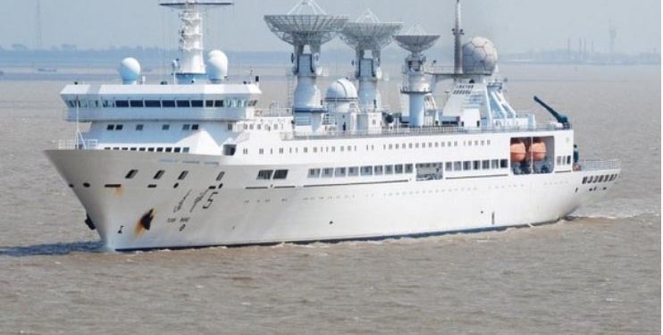 Yuan Wang 5 mapping Indian Ocean after leaving Sri Lanka