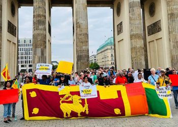 Protests by Sri Lankans in Germany : Against the arrest of activists!  Petition to EU Parliament ! Request a General Elections!
