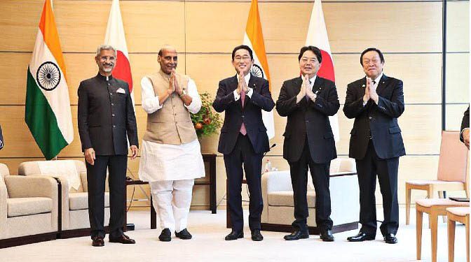 India and Japan vow to boost defence and technology ties amid Chinese threats.