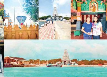 Island tour in the north , Nainathiv on the boat bus… Punakudathiv remembering the dead…