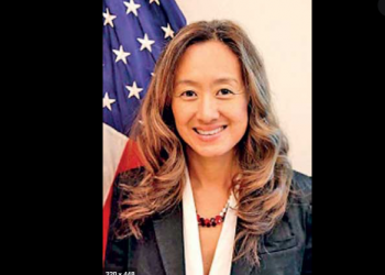 US envoy welcomes 3 more envoys at their new embassy premises.