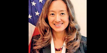 US envoy welcomes 3 more envoys at their new embassy premises.