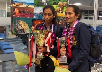 Asian Champions Sri Lankan netball team landed in Sri Lanka ! (VIDEO)