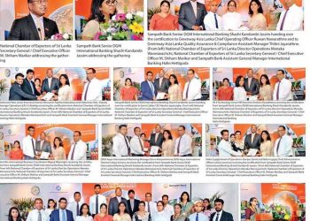 The certificate awarding ceremony on ‘Ethical Trading’ is hosted by Sampath Bank in collaboration with NCE.
