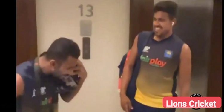 Sri Lankan players celebrate the victory whole night.