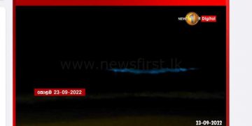 The waters off Galle Face abruptly turned blue.