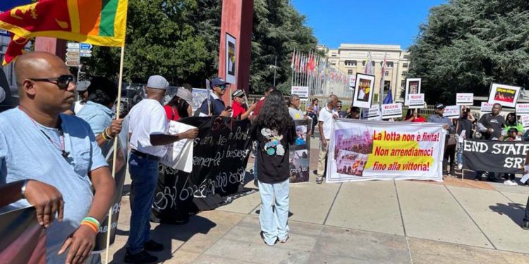 Sri Lankans protest against the Terrorism Act in Geneva! (VIDEO)