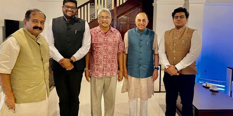After arriving in Sri Lanka, the first images of Gota surfaced.