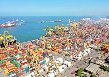 July transshipment containers at the Port of Colombo dropped