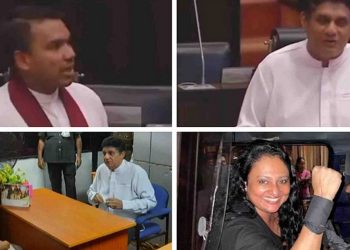 Leader of the opposition’s comment on Damita! Namal and Prasanna obstruct ! Sajith Namal in a heated exchange! (VIDEO)