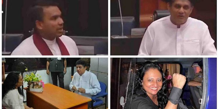Leader of the opposition’s comment on Damita! Namal and Prasanna obstruct ! Sajith Namal in a heated exchange! (VIDEO)