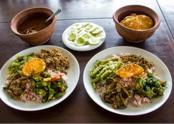 Rice morning, noon, and night in Sri Lanka