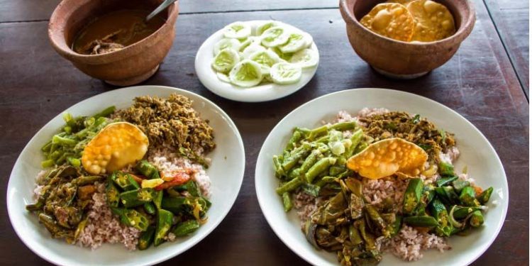 Rice morning, noon, and night in Sri Lanka