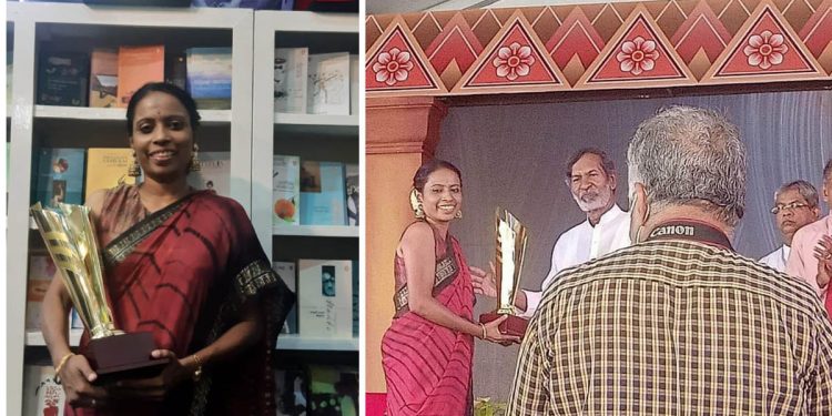 Sandarasee’s ‘Gini Vedunu Piyapat’ gets best poetry collection from Rajata Pustaka.
