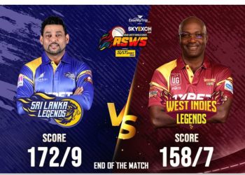 Sri Lanka Legends win by 14 runs; to play final against IND-L