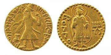 king Kanishka minted a coin using the image of Buddha… One for the whole world…