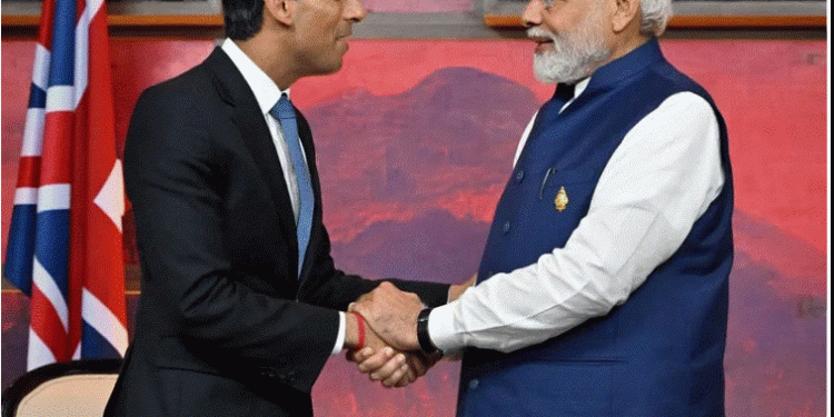 Amid free trade talks with India, Rishi Sunak slips into Hindi