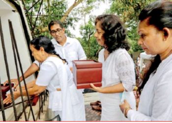 Student honours cherished teacher. Nanda Malini cements Pandith Amaradeva’s ashes. State broke promise