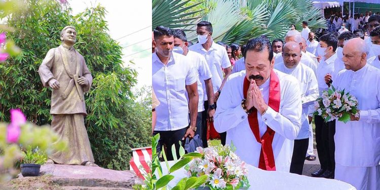 The 55th commemoration ceremony of the late DA Rajapaksa was held near the monument! (Video & Photos)