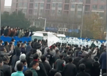 Workers at the world’s largest iPhone factory in China clash with police