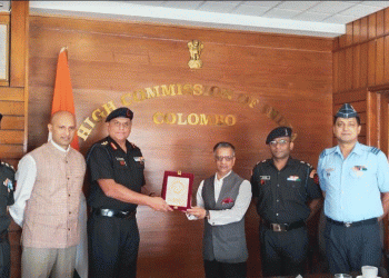 Indian Armed Forces delegation at DSCSC, Batalanda