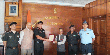 Indian Armed Forces delegation at DSCSC, Batalanda