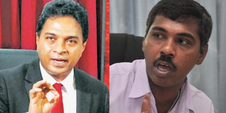 Prasanna Ranaweera attempts to hit Sagara and chases after him when Mahinda is in the chair.