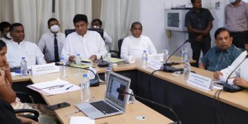 Rajitha Senarathna, reported to join the government, is in a meeting with opposition leader.