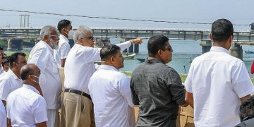 Ranil on an observation tour in Mannar!