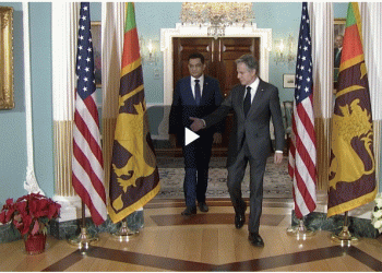 Secretary Antony J. Blinken And Sri Lankan Foreign Minister Ali Sabry Before Their Meeting