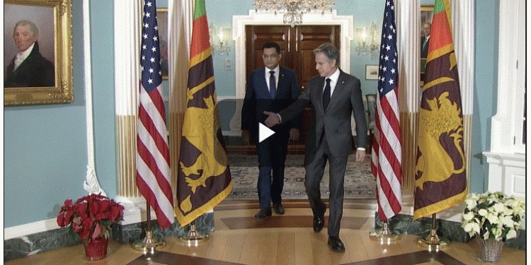 Secretary Antony J. Blinken And Sri Lankan Foreign Minister Ali Sabry Before Their Meeting