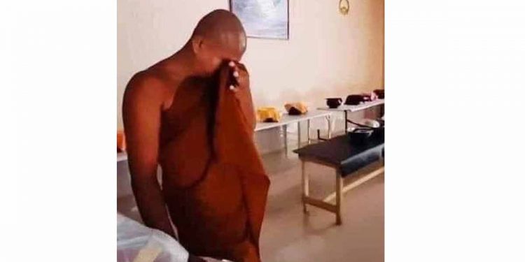 Aranya monk pleads to feed hungry villagers before giving alms!