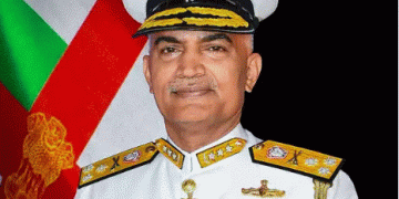 Indian Navy Chief begins a four-day visit to Sri Lanka