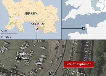 One killed in explosion at flats in Jersey