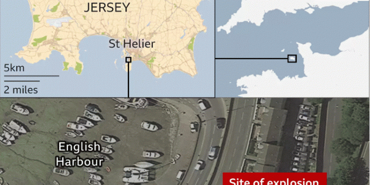 One killed in explosion at flats in Jersey