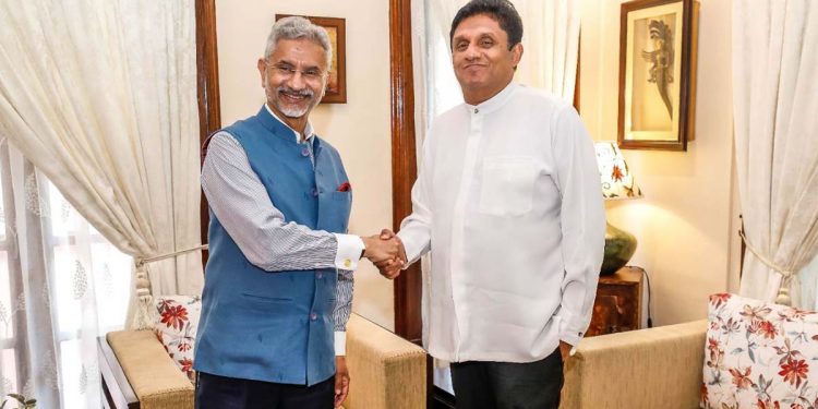 A special meeting between Indian Foreign Minister Jayashankar and Sajith: A special request from Sajith about Sri Lanka! VIDEOS & PHOTOS