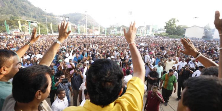 Huge crowds attend the SJB Inaugural meeting in PHOTOS.