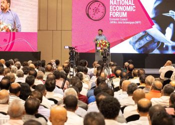Anura held the economic summit yesterday in a five-star hotel in Colombo! VIDEO